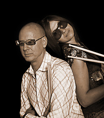 Image showing couple and drums