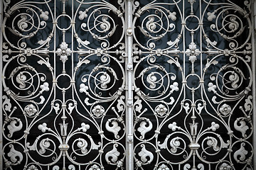 Image showing  grating with floral patterns