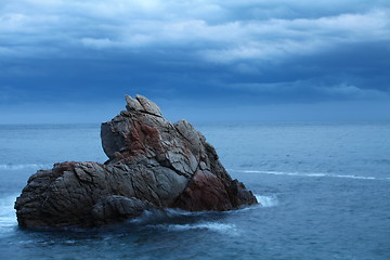 Image showing seascape  rock in the sea