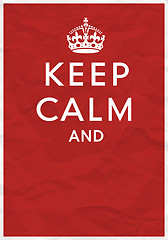 Image showing Keep Calm Poster with Crown