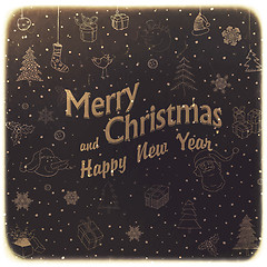 Image showing Vintage Merry Christmas Card Design