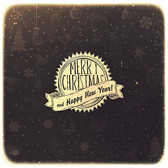 Image showing Vintage Merry Christmas Card Design