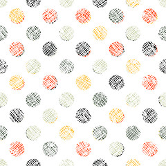 Image showing Seamless Polka Dot Pattern Textured