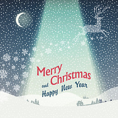 Image showing Wonderful Christmas Landscape. Calm Winter Scene Illustration