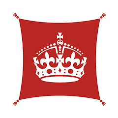 Image showing Keep Calm Crown  Symbol on Cushion