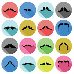 Image showing mustaches icons