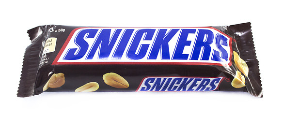 Image showing Snickers chocolate bar