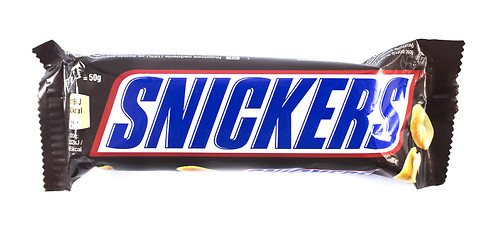 Image showing Snickers chocolate bar