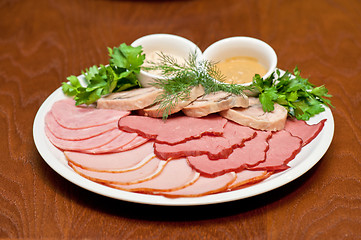 Image showing meat, ham and sauce