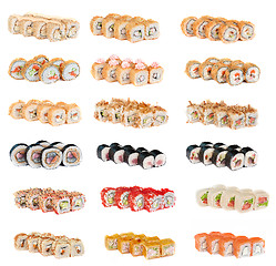 Image showing Set of sushi