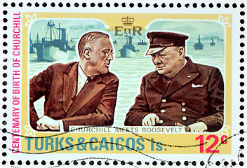 Image showing Churchill meets Roosevelt