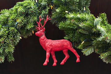 Image showing decoration deer Christmas market