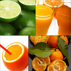 Image showing citrus fruits collage