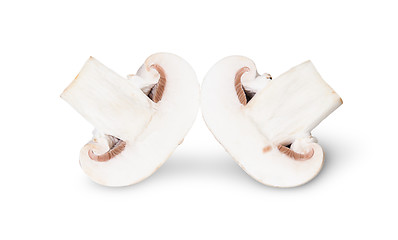 Image showing The Two Halves Of Mushroom