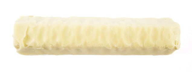 Image showing White chocolate bar with filling