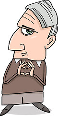 Image showing thinking man cartoon illustration