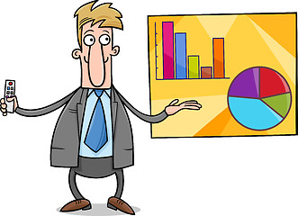 Image showing businessman presentation cartoon illustration