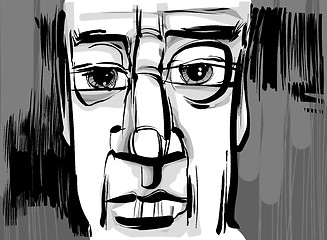 Image showing man face artistic drawing illustration