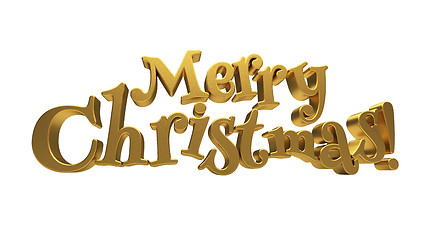 Image showing Merry Christmas lettering isolated