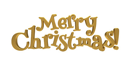 Image showing Merry Christmas lettering isolated