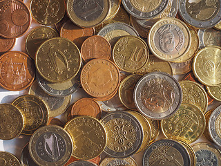 Image showing Euro coins