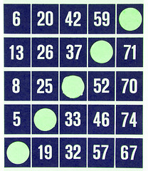 Image showing Blue bingo card isolated