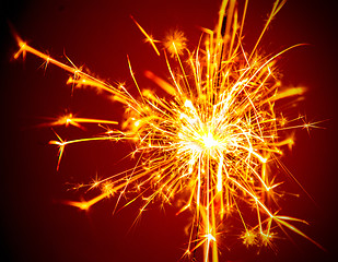 Image showing sparkler on a dark background