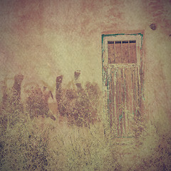 Image showing Old door for background
