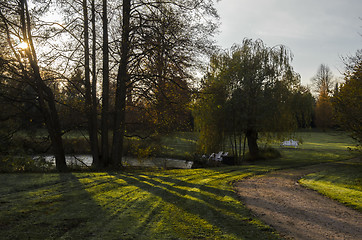 Image showing Path at Sunset