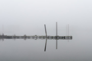 Image showing Silhouettes in the Fog