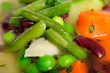 Image showing Vegetable soup macro