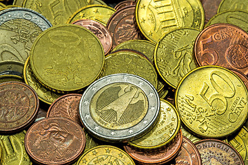 Image showing Euro coins