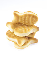 Image showing salted cookies stack