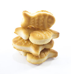 Image showing salted cookies stack