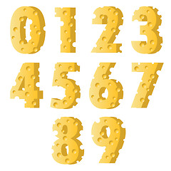 Image showing cheese numbers