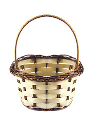 Image showing empty wicker basket 