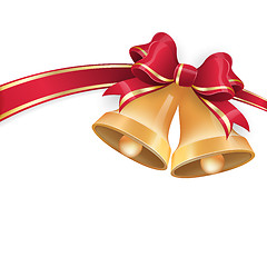 Image showing Jingle bells with red ribbon bow. EPS 10