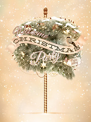 Image showing Christmas type design with snowflakes. EPS 10