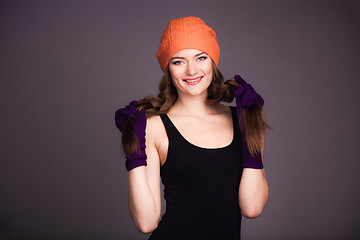 Image showing Young girl in hat