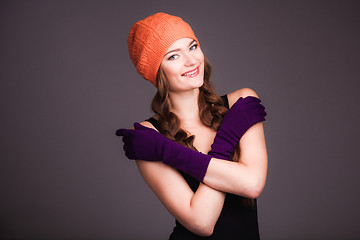 Image showing Young girl in hat