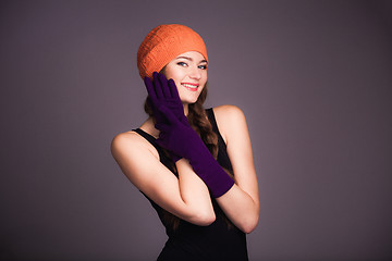 Image showing Young girl in hat