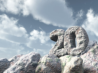 Image showing number twenty rock