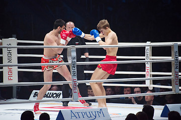 Image showing MOSCOW - MARCH 28: Alexander Mischenko and Timur Aylyarov on fig