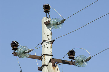 Image showing Metal electric post