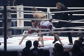 Image showing MOSCOW - MARCH 28: Alexander Mischenko and Timur Aylyarov on fig