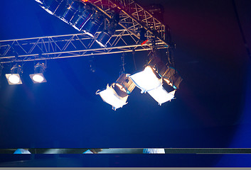 Image showing MOSCOW - MARCH 28: Illumination of arena Russia, Luzhniki stadiu