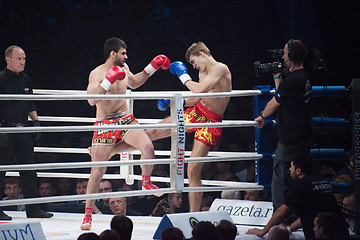 Image showing MOSCOW - MARCH 28: Alexander Mischenko and Timur Aylyarov on fig