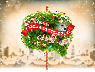 Image showing Christmas Bubble for speech - fir tree. EPS 10