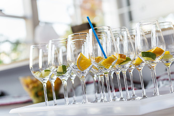 Image showing empty cocktail glasses