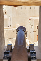 Image showing Cannon of fort Nizwa